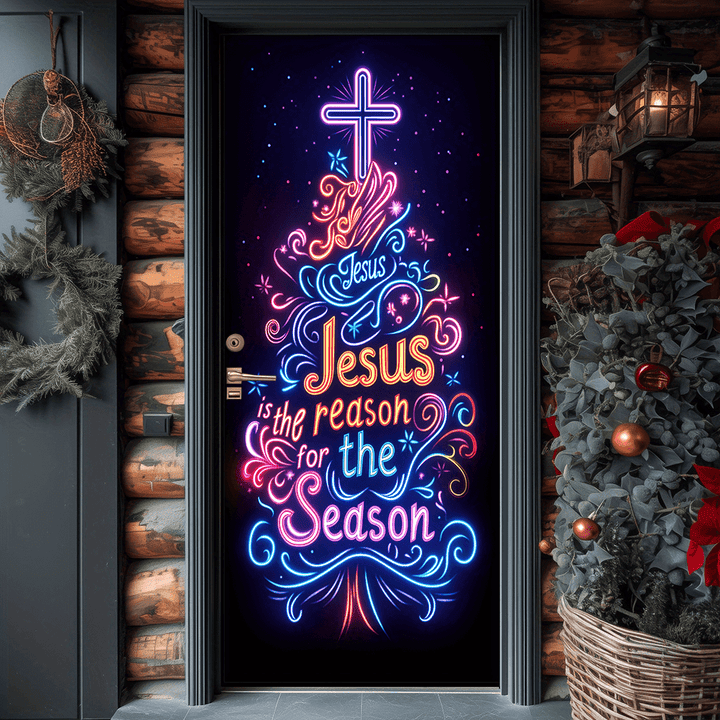 Christianartworkshop Rideau de porte néon Jesus Reason : Compagnon fidèle et ambiance festive au quotidien - image 2