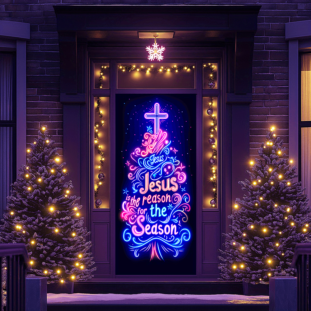 Christianartworkshop Rideau de porte néon Jesus Reason : Compagnon fidèle et ambiance festive au quotidien - image 3