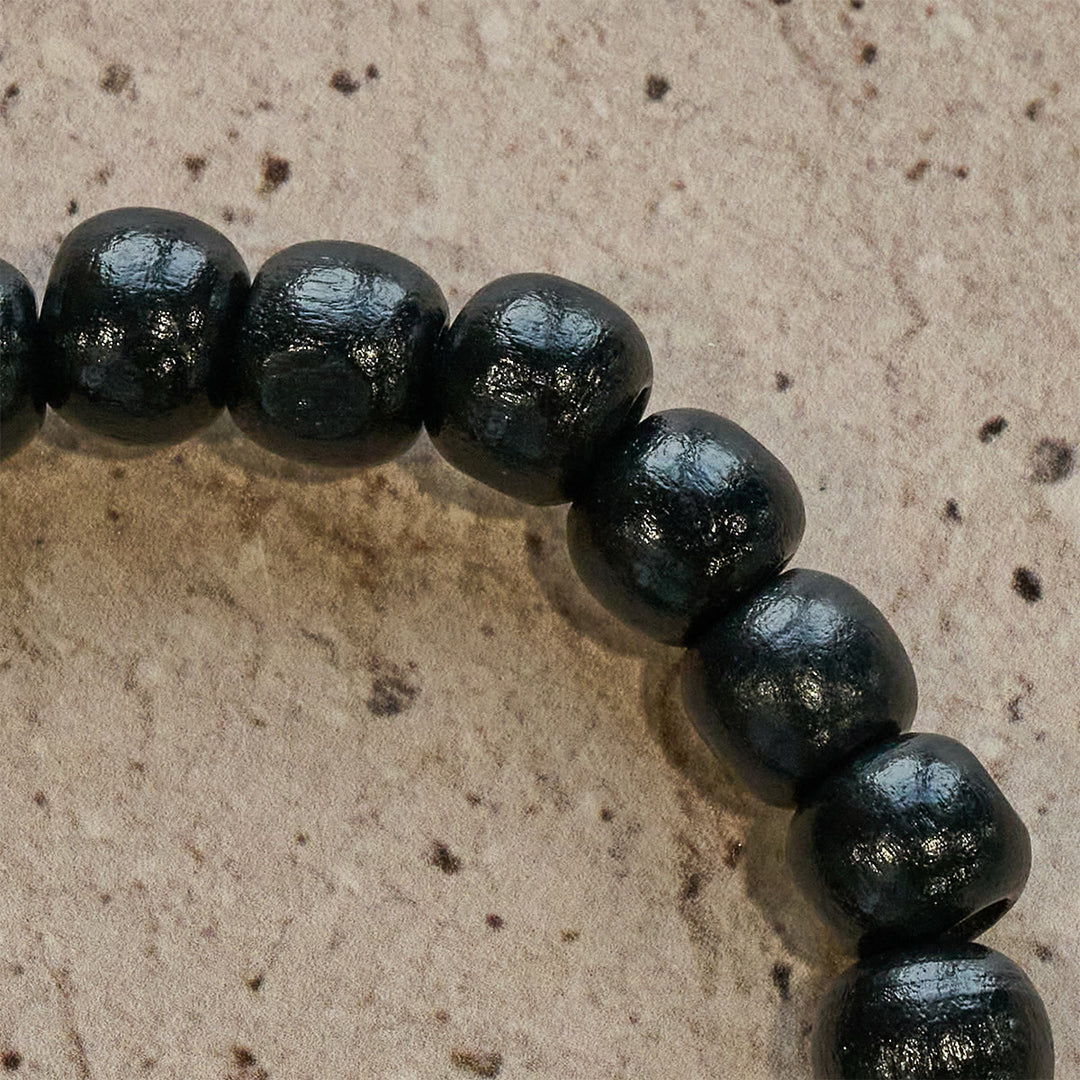 Christianartworkshop Bracelet de prière en bois noir fait main avec double croix de Jérusalem - image 6