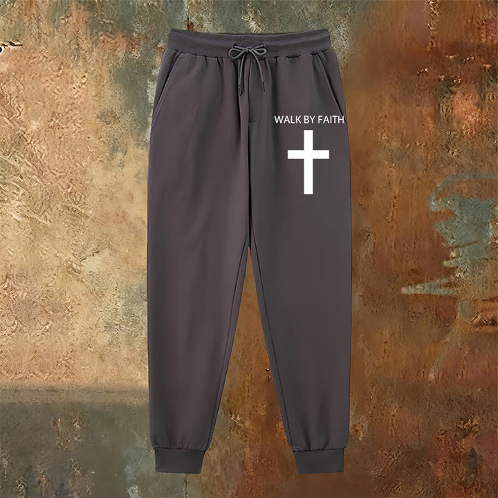 Christianartworkshop Revival Streetwear Walk by Faith Sweatpants : Croix sur la jambe latérale - image 22