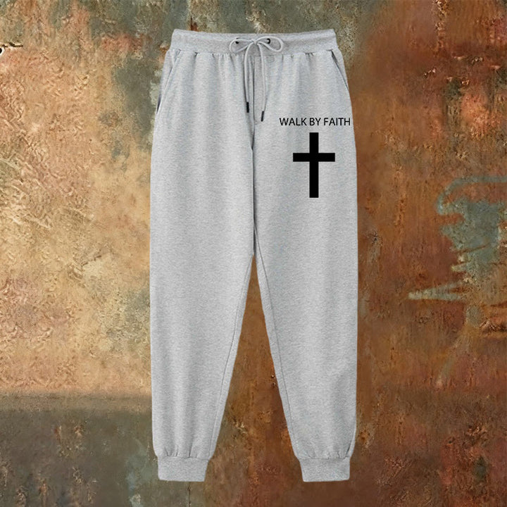 Christianartworkshop Revival Streetwear Walk by Faith Sweatpants : Croix sur la jambe latérale - image 10