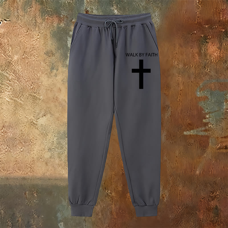Christianartworkshop Revival Streetwear Walk by Faith Sweatpants : Croix sur la jambe latérale - image 14