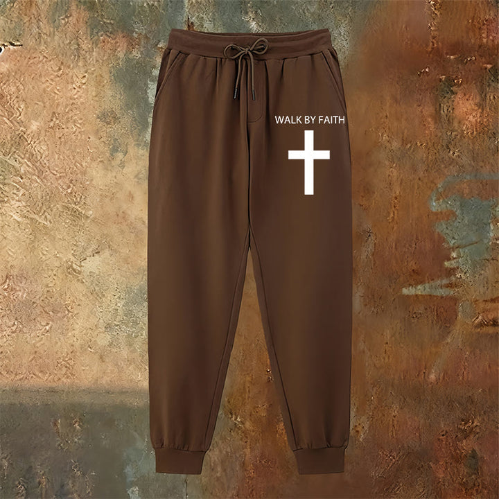 Christianartworkshop Revival Streetwear Walk by Faith Sweatpants : Croix sur la jambe latérale - image 18