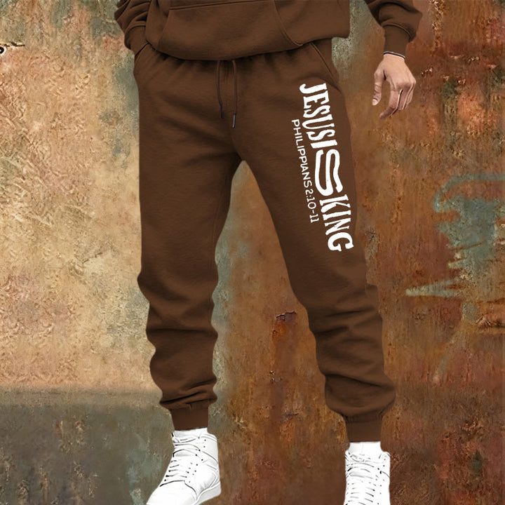 Atelier d'art chrétien - Pantalon de survêtement « Jésus est roi » avec versets bibliques : Kingdom Street Limited - image 17