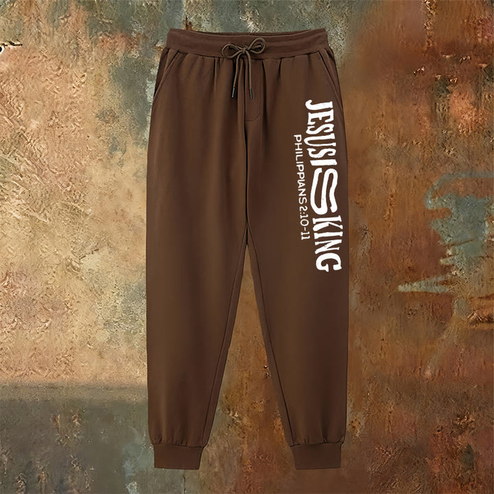 Atelier d'art chrétien - Pantalon de survêtement « Jésus est roi » avec versets bibliques : Kingdom Street Limited - image 18