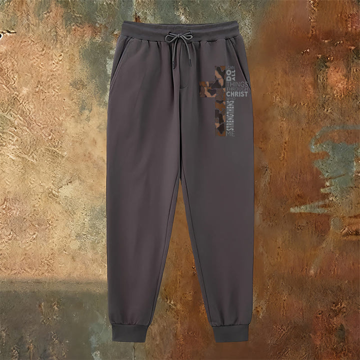 Christianartworkshop Édition Disciple Philippiens 4:13 Pantalon de survêtement camouflage croix de force - image 22