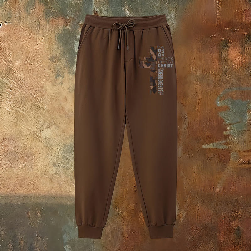 Christianartworkshop Édition Disciple Philippiens 4:13 Pantalon de survêtement camouflage croix de force - image 18