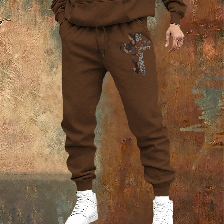 Christianartworkshop Édition Disciple Philippiens 4:13 Pantalon de survêtement camouflage croix de force - image 17