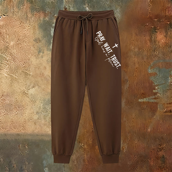 Pantalon de survêtement Christianartworkshop « Prier, Attendre, Faire confiance » : Mantra de foi sur la hanche - image 18