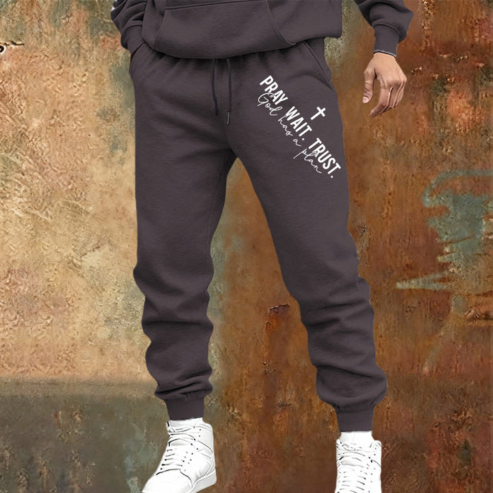 Pantalon de survêtement Christianartworkshop « Prier, Attendre, Faire confiance » : Mantra de foi sur la hanche - image 21