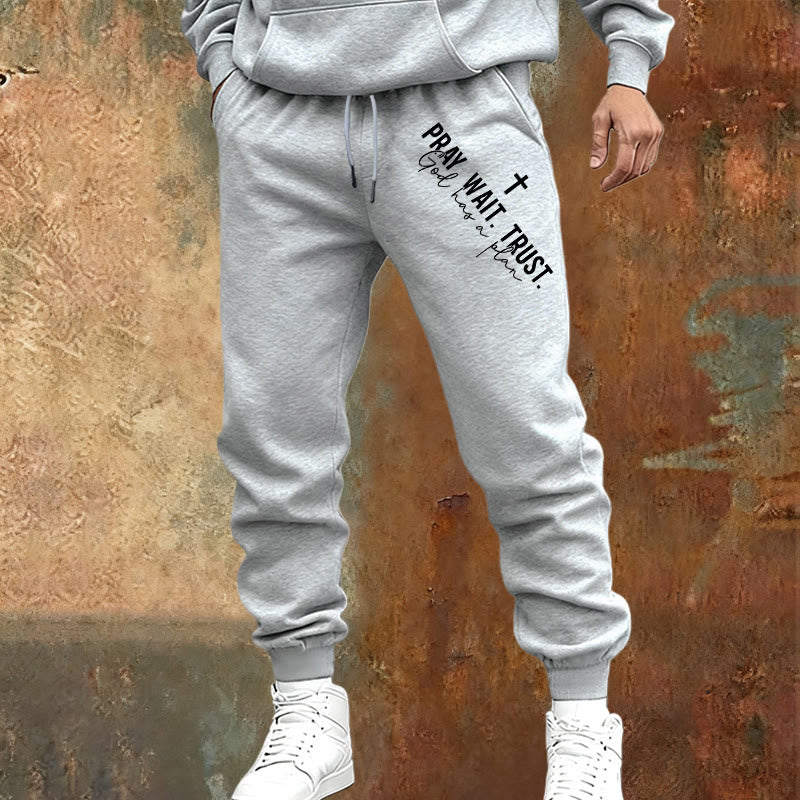 Pantalon de survêtement Christianartworkshop « Prier, Attendre, Faire confiance » : Mantra de foi sur la hanche - image 9