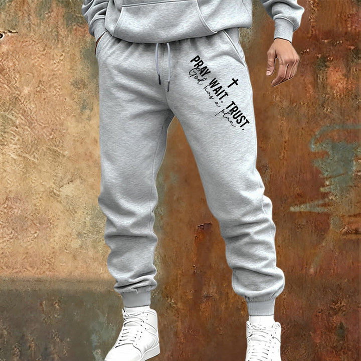 Pantalon de survêtement Christianartworkshop « Prier, Attendre, Faire confiance » : Mantra de foi sur la hanche - image 9