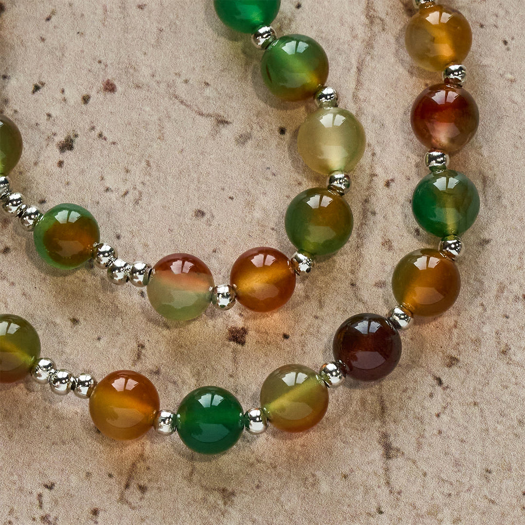 Christianartworkshop Bracelet chapelet de Noël en malachite à plusieurs rangs avec croix et médaille - image 7