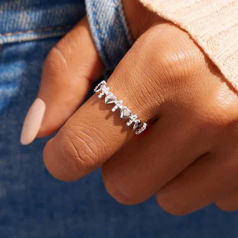 Bague Foi Cœur et Zircon de Christianartworkshop : Élégance minimaliste et signification spirituelle - image 1