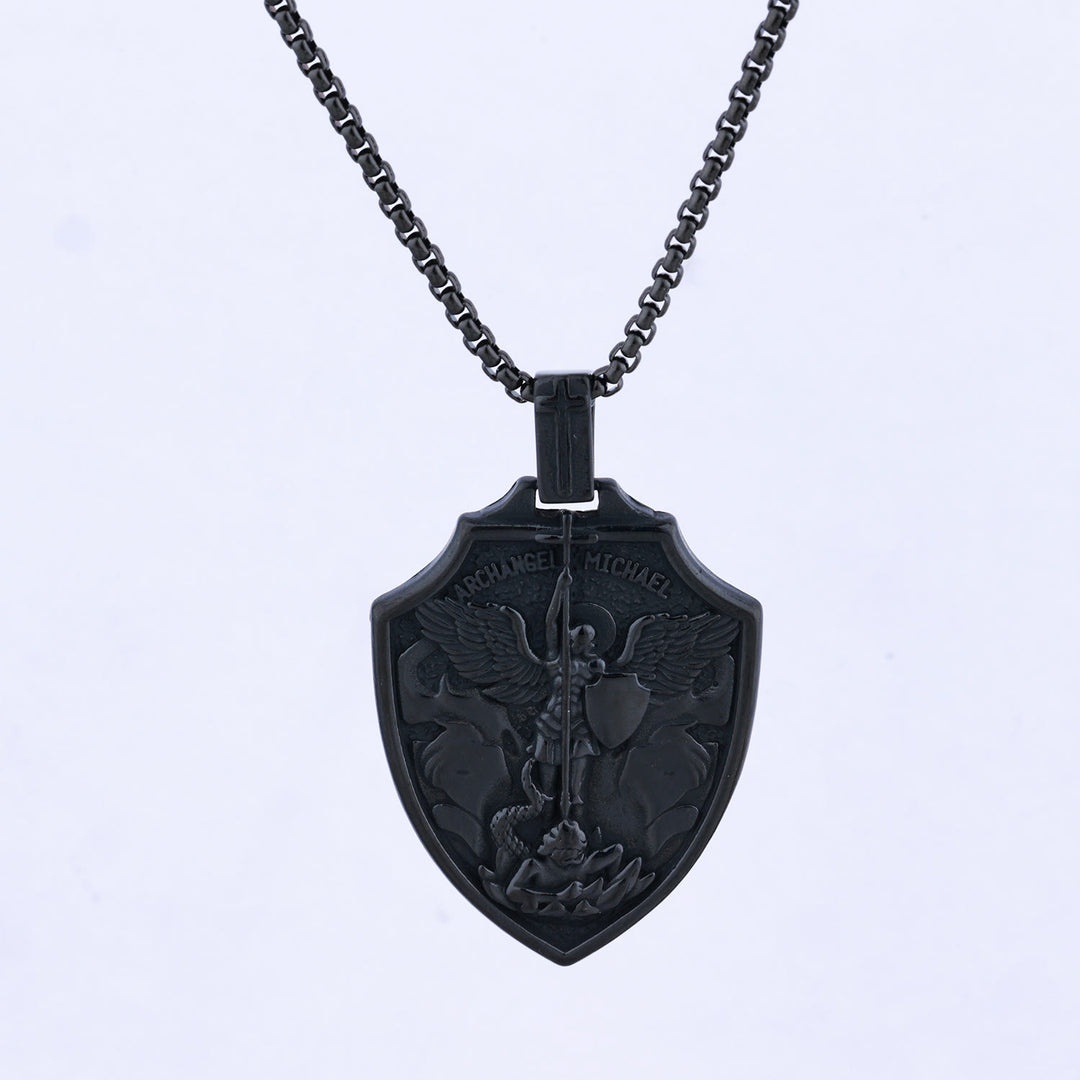 Christianartworkshop Collier pendentif bouclier de l'archange Michel : Foi et protection au quotidien - image 4