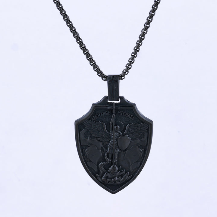 Christianartworkshop Collier pendentif bouclier de l'archange Michel : Foi et protection au quotidien - image 4