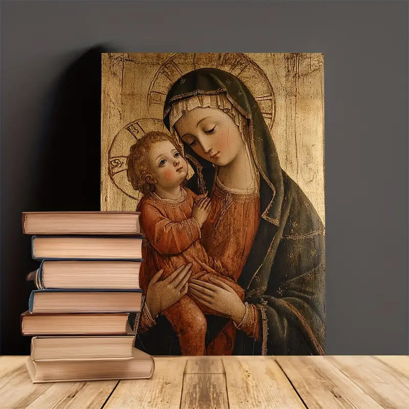 Christianartworkshop Reproductions d'art de la Vierge à l'Enfant : Une tendresse céleste pour les coins de prière - image 2