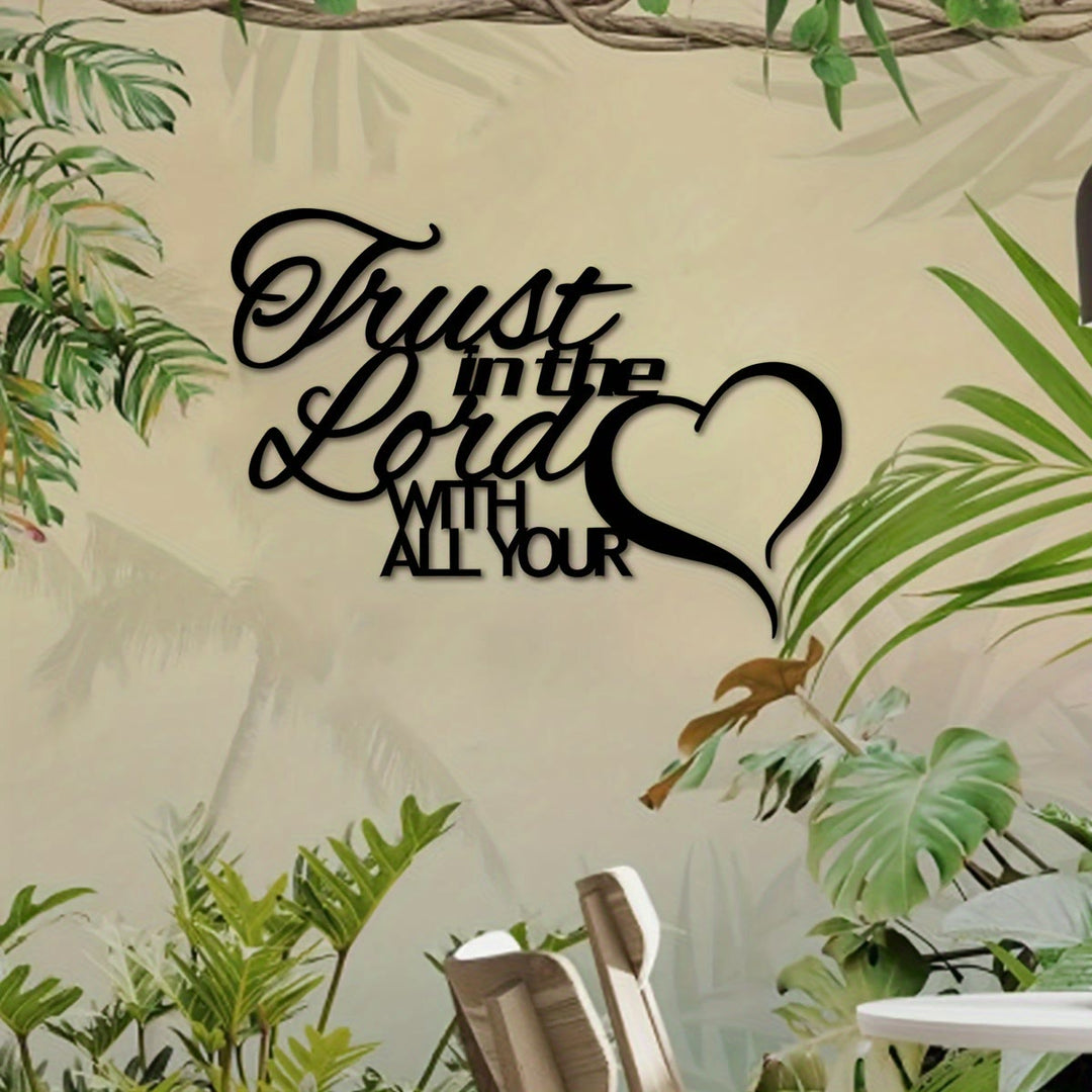 Christianartworkshop Décoration murale en métal « Cœur de confiance en Dieu » : une assurance fidèle pour un foyer spirituel - image 5