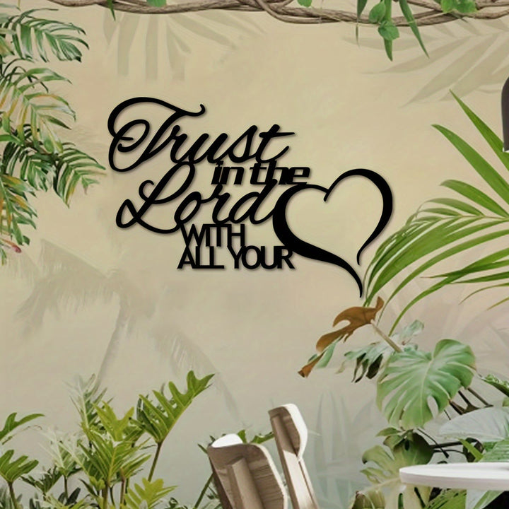 Christianartworkshop Décoration murale en métal « Cœur de confiance en Dieu » : une assurance fidèle pour un foyer spirituel - image 5