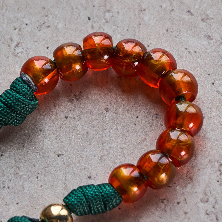 Christianartworkshop Chapelet portatif ambré « Bénédiction de Noël » : La grâce de Marie dans chaque nœud - image 4