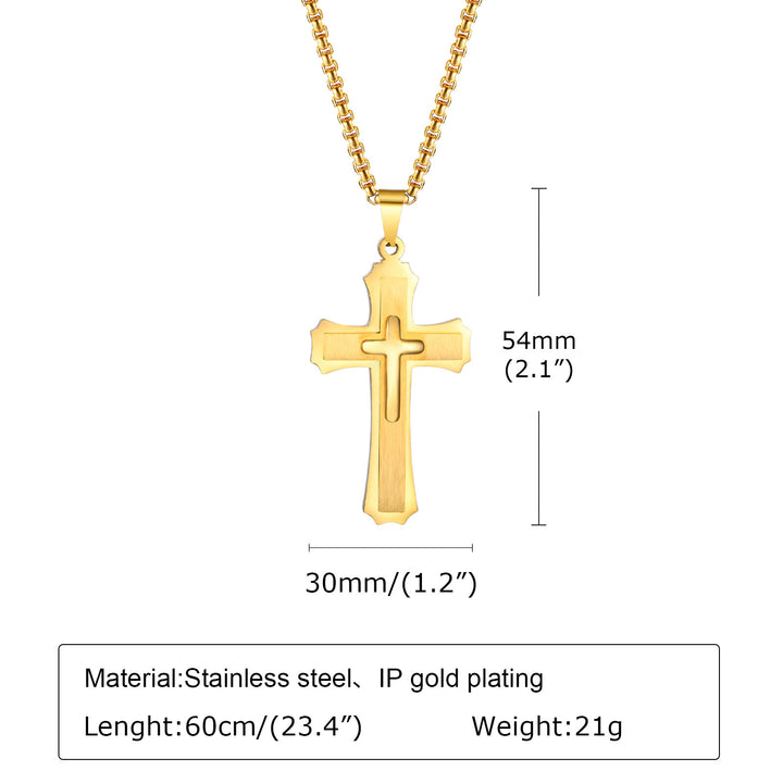 Christianartworkshop Collier pendentif croix gardienne à 4 couleurs : Foi et protection au quotidien - image 6
