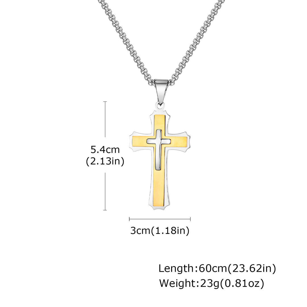 Christianartworkshop Collier pendentif croix gardienne à 4 couleurs : Foi et protection au quotidien - image 9