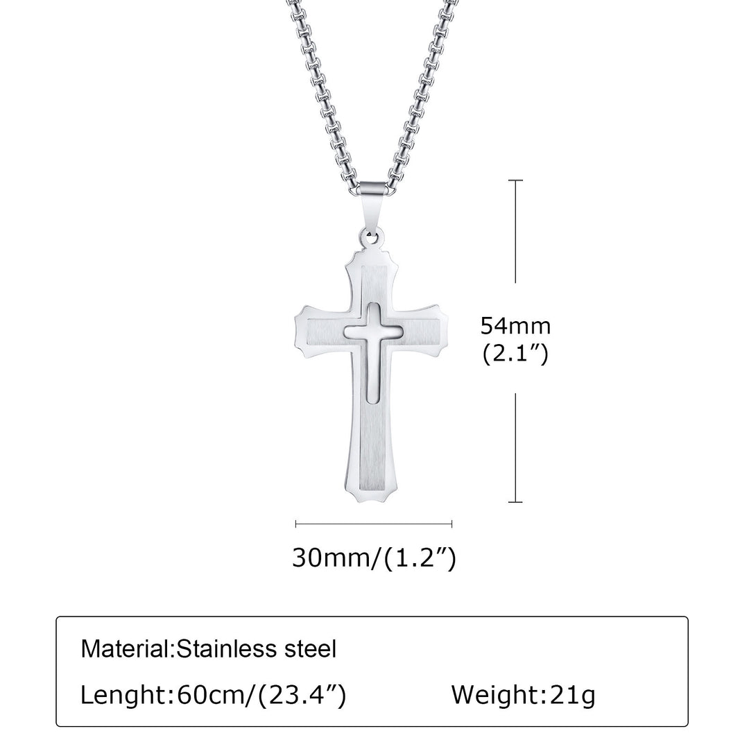 Christianartworkshop Collier pendentif croix gardienne à 4 couleurs : Foi et protection au quotidien - image 11