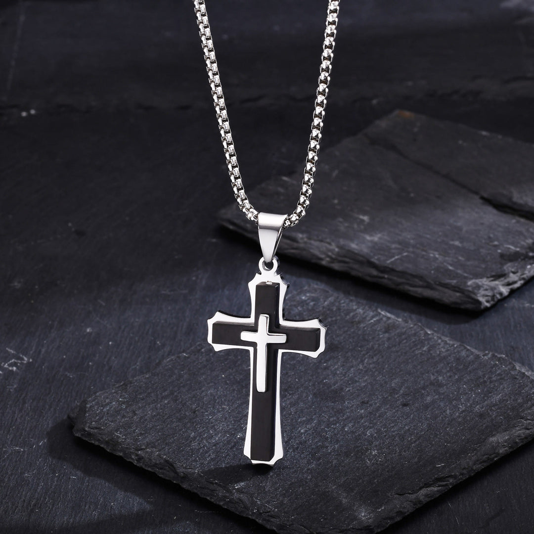 Christianartworkshop Collier pendentif croix gardienne à 4 couleurs : Foi et protection au quotidien - image 3