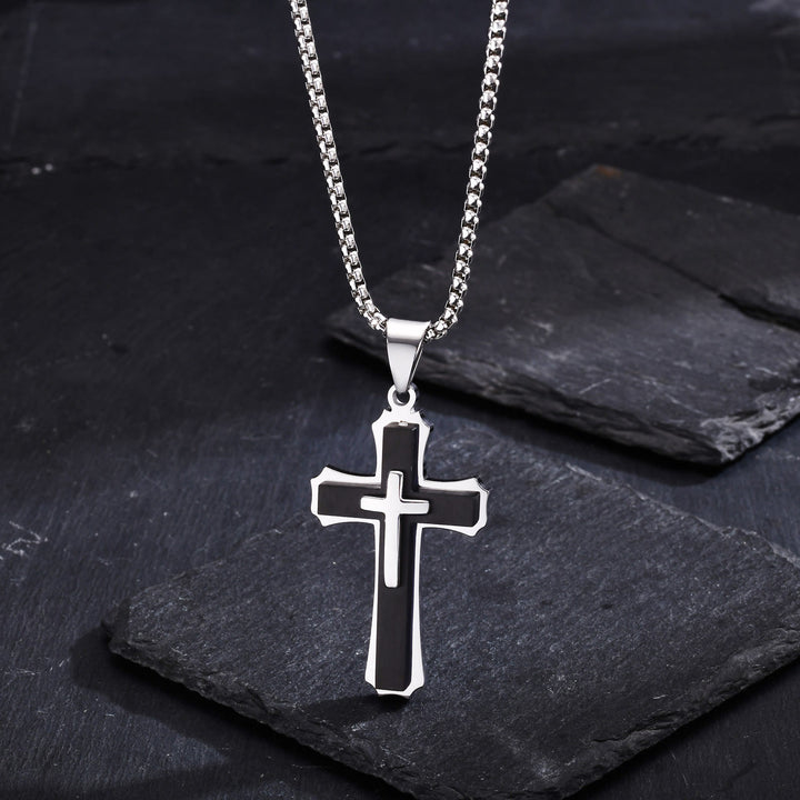 Christianartworkshop Collier pendentif croix gardienne à 4 couleurs : Foi et protection au quotidien - image 3