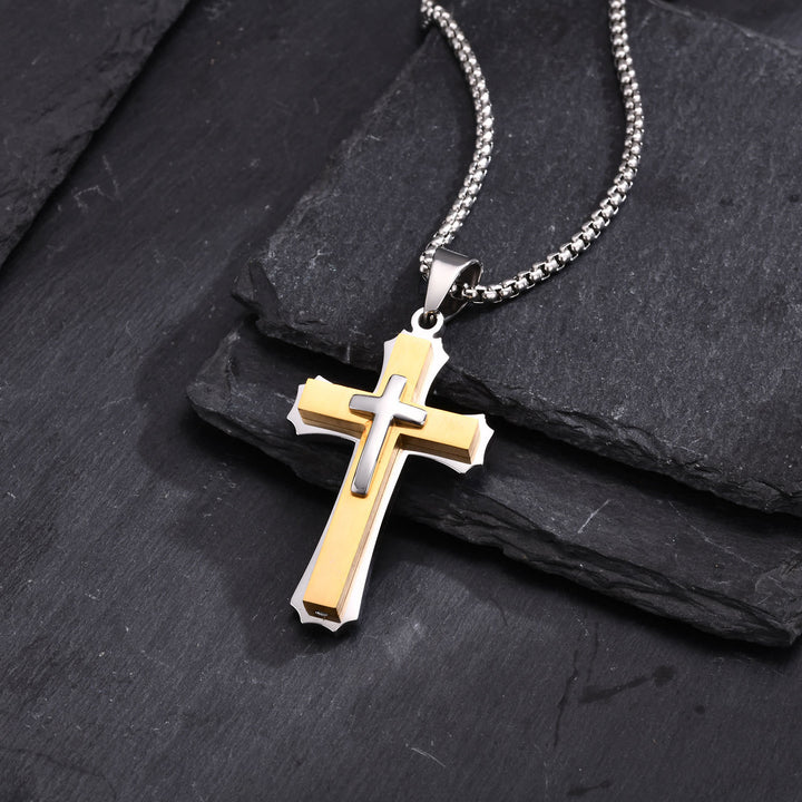 Christianartworkshop Collier pendentif croix gardienne à 4 couleurs : Foi et protection au quotidien - image 8