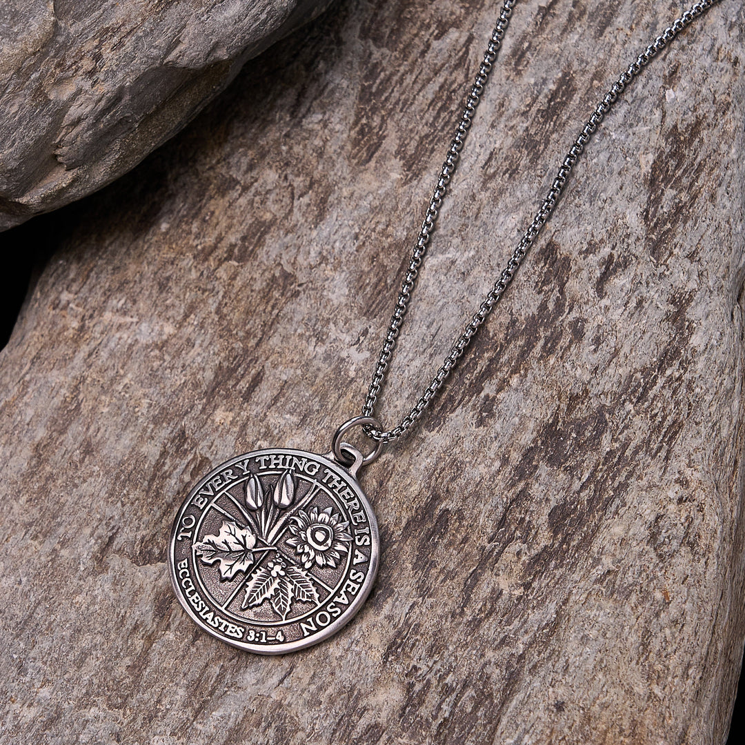Christianartworkshop Collier pendentif Ecclésiaste 3:1-4 : Foi saisonnière et dévotion intemporelle - image 2