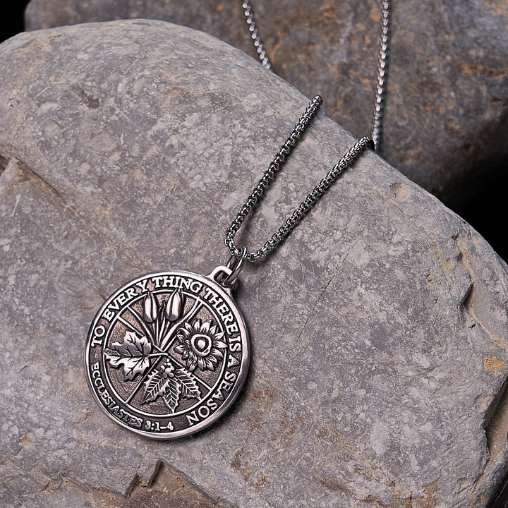 Christianartworkshop Collier pendentif Ecclésiaste 3:1-4 : Foi saisonnière et dévotion intemporelle - image 3