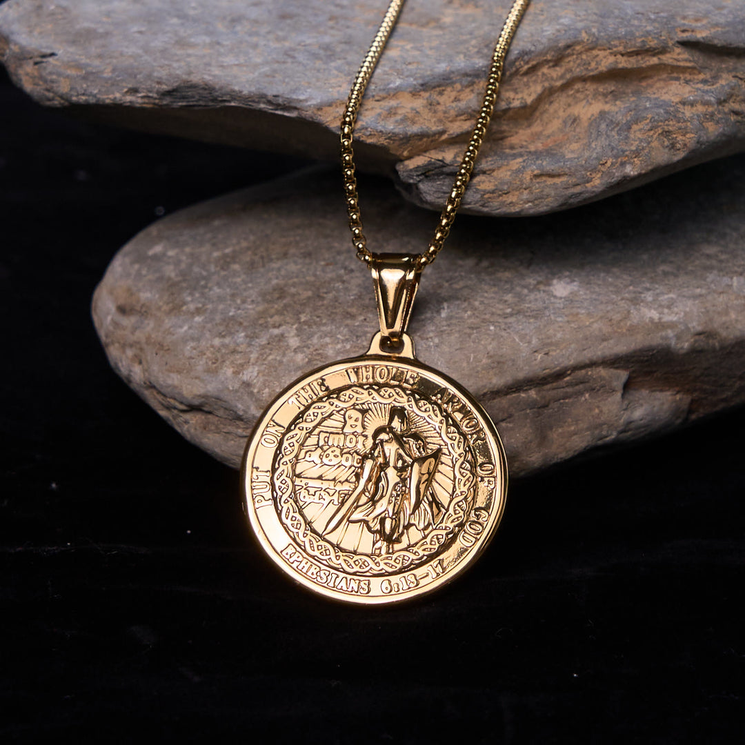 Christianartworkshop Collier pendentif Armure de Dieu : Protection spirituelle et dévotion intemporelle - image 5