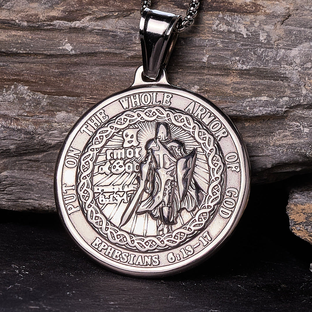 Christianartworkshop Collier pendentif Armure de Dieu : Protection spirituelle et dévotion intemporelle - Argent - image 6