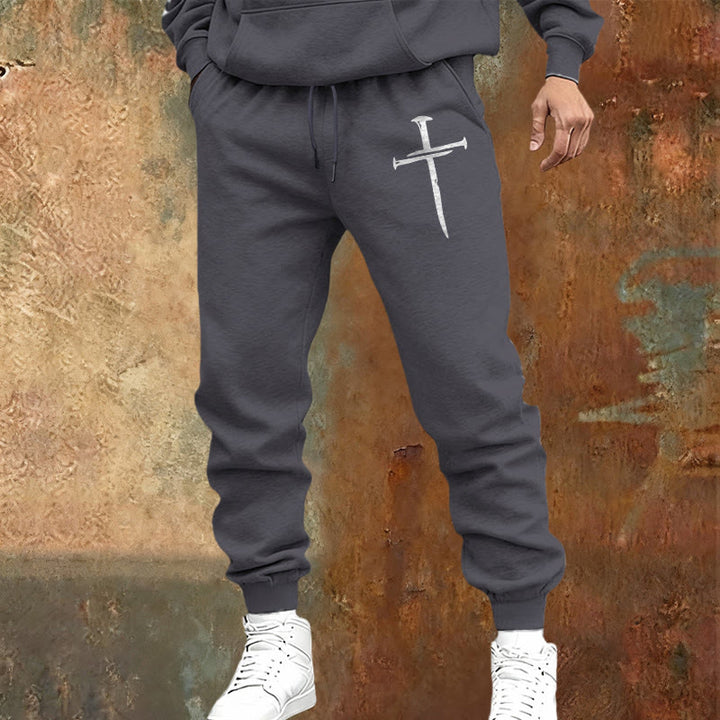 Pantalon de survêtement Croix Épée de Christianartworkshop : Une foi élégante pour tous les moments du quotidien - image 1