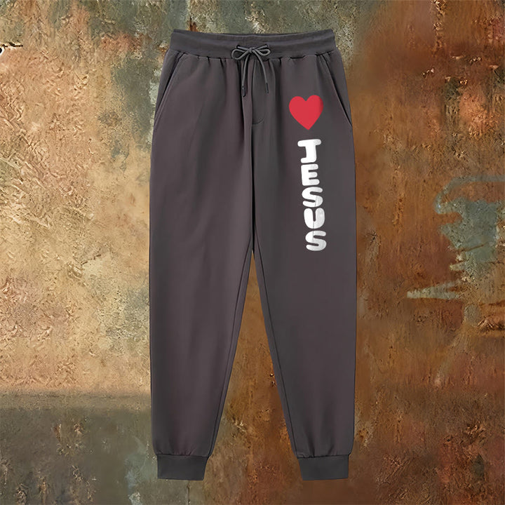 Pantalon de survêtement Christianartworkshop Heart for Jesus : à porter au quotidien avec une affection fidèle - image 10