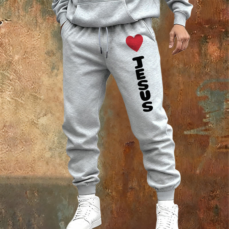 Pantalon de survêtement Christianartworkshop Heart for Jesus : à porter au quotidien avec une affection fidèle - image 1