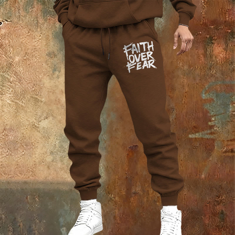 Christianartworkshop Pantalon de survêtement « La foi plutôt que la peur » : À porter au quotidien avec courage spirituel - image 1