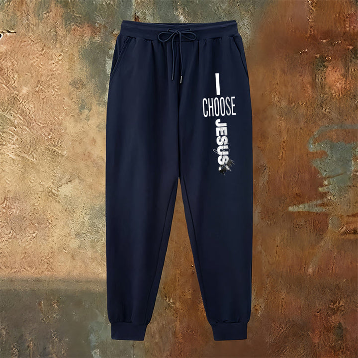 Atelier d'art chrétien - Pantalon de survêtement « Je choisis Jésus » : À porter au quotidien avec un engagement fidèle - image 2