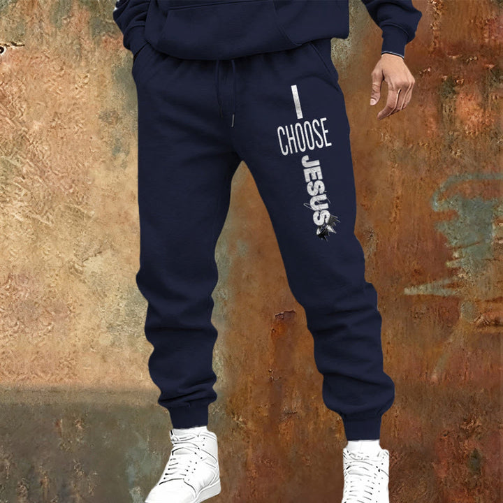 Atelier d'art chrétien - Pantalon de survêtement « Je choisis Jésus » : À porter au quotidien avec un engagement fidèle - image 1