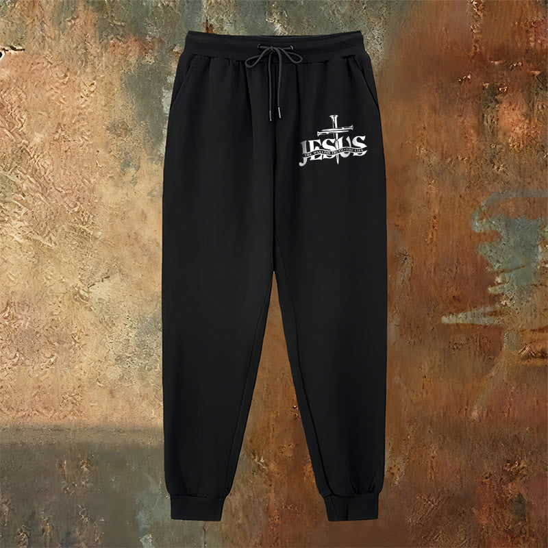 Christianartworkshop Pantalon de survêtement Jésus Épée Foi : Une foi élégante pour les moments du quotidien - image 2