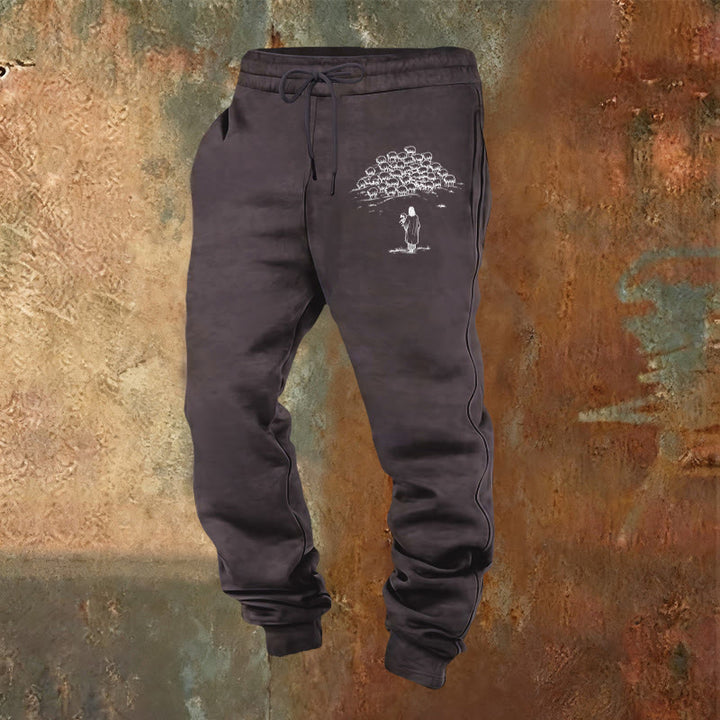 Christianartworkshop Pantalon de survêtement Good Shepherd Faith : À porter au quotidien avec soin spirituel - Gris foncé - 2XL - image 20
