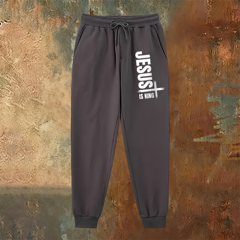 Pantalon de survêtement Christianartworkshop « Jésus est roi » : À porter au quotidien avec une foi royale - image 2