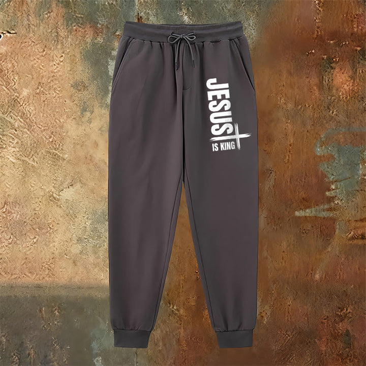 Pantalon de survêtement Christianartworkshop « Jésus est roi » : À porter au quotidien avec une foi royale - image 2