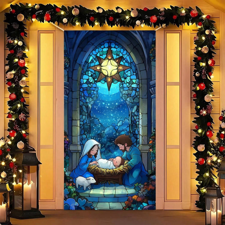 Christianartworkshop Rideau de porte pour la bénédiction de la Nuit Sainte : Guidé par l'étoile de Bethléem - image 1