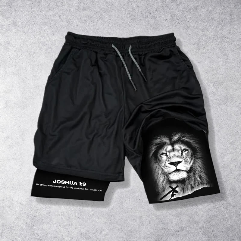 Christianartworkshop Josué 1:9 Lion Performance Shorts - Shorts - US/UK/AU40, EU54 - image 0