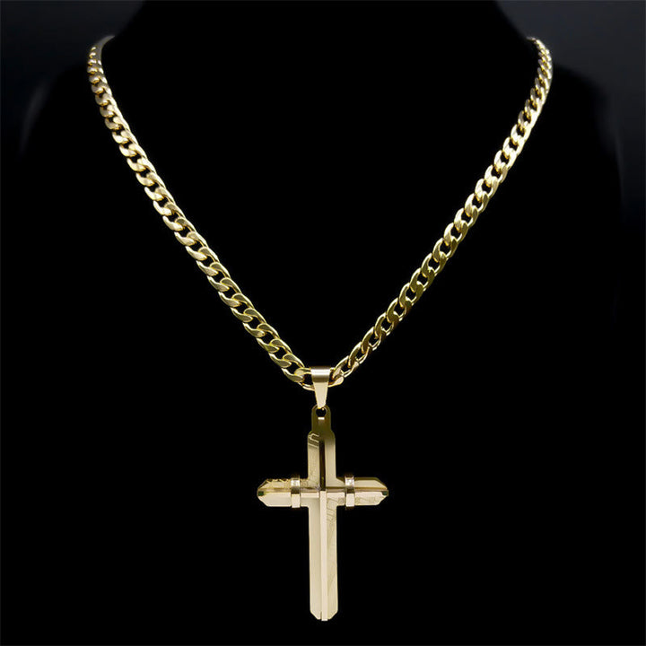Christianartworkshop Collier croix affirmé : un symbole audacieux de création artisanale et de spiritualité pour un style inspiré par la foi - image 2