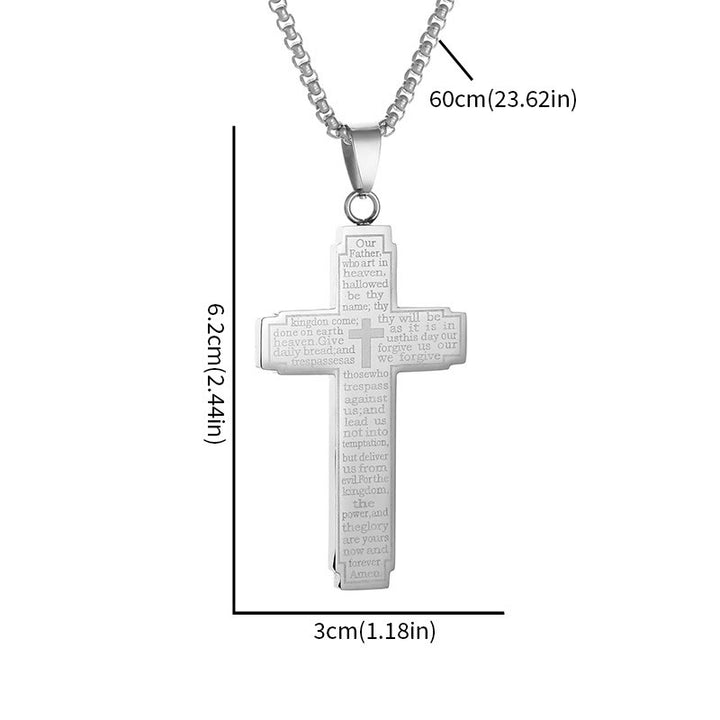Christianartworkshop Collier pendentif croix avec verset biblique et dévotion fidèle - image 2