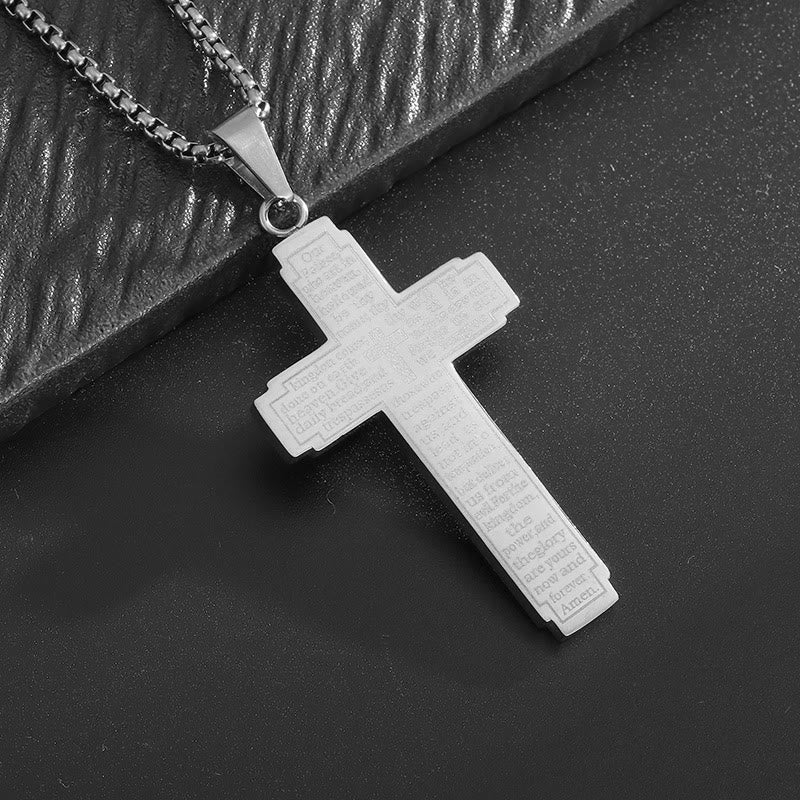 Christianartworkshop Collier pendentif croix avec verset biblique et dévotion fidèle - image 1