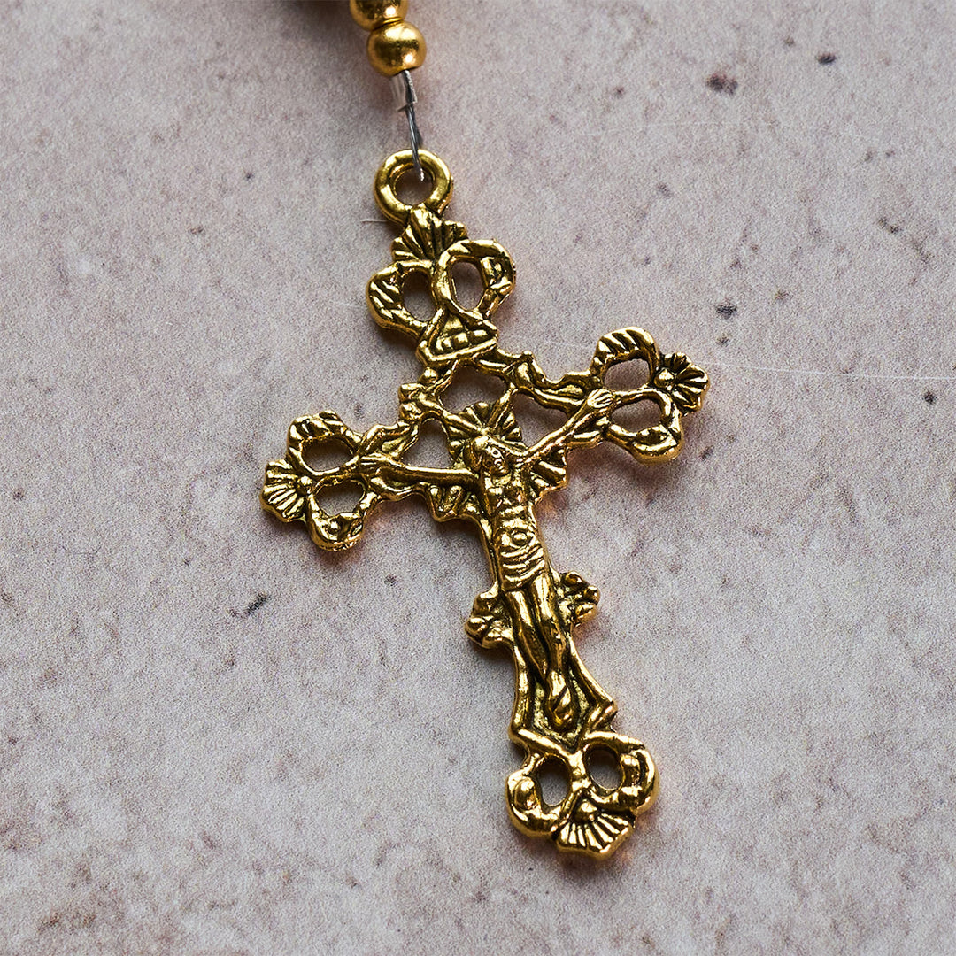 Christianartworkshop Chapelet personnalisé Royal Faith en pierre de l'empereur violet avec lettre JÉSUS personnalisée - image 11